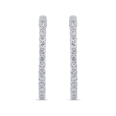 1.62 CTS T.W. HOOP EARRINGS