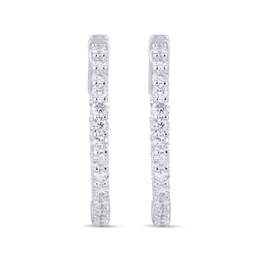 1 CTS T.W. HOOP EARRINGS