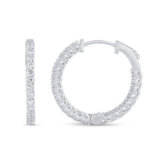 1 CTS T.W. HOOP EARRINGS