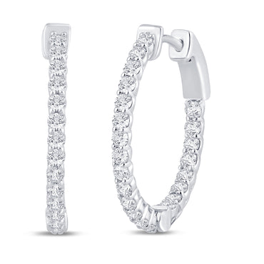 0.82 CTS T.W. HOOP EARRINGS