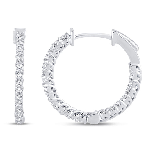 0.82 CTS T.W. HOOP EARRINGS