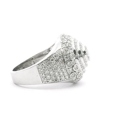 92.5 SILVER 2.56 CTS T.W. MEN RING