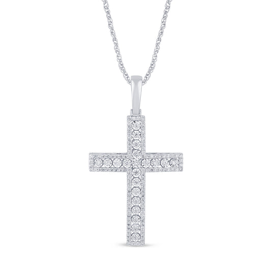 1.93 CTS T.W. CROSS PENDANT