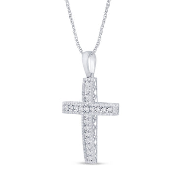 1.93 CTS T.W. CROSS PENDANT