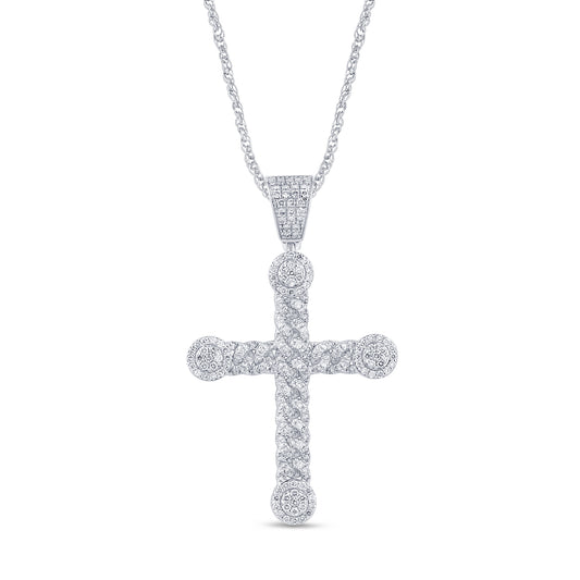 3.26 CTS T.W. CROSS PENDANT