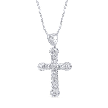 3.26 CTS T.W. CROSS PENDANT