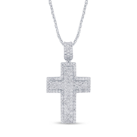 4.54 CTS T.W. CROSS PENDANT