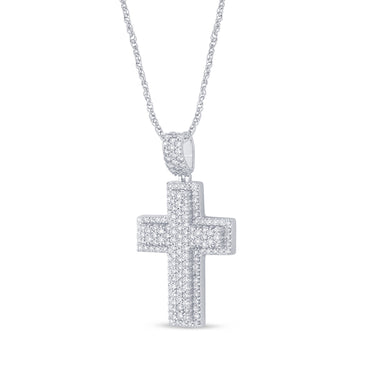 4.54 CTS T.W. CROSS PENDANT