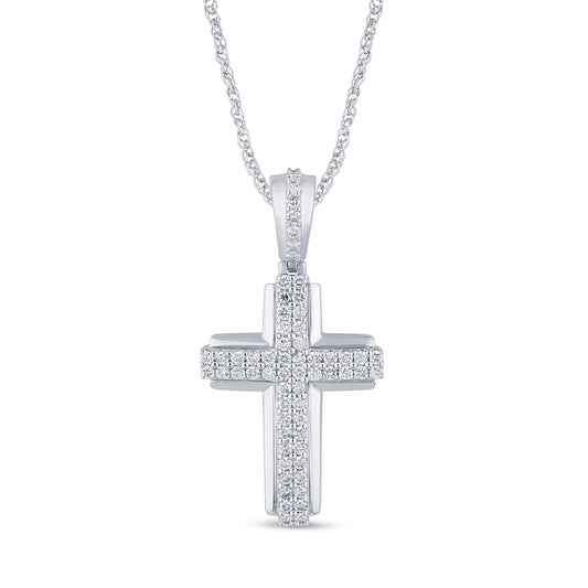 1.11 CTS T.W. CROSS PENDANT