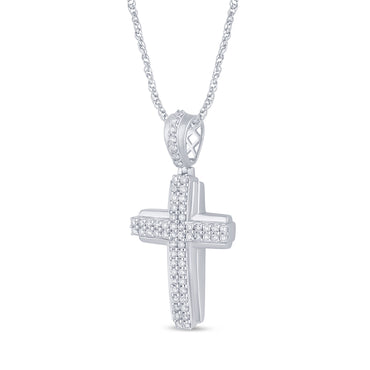 1.11 CTS T.W. CROSS PENDANT