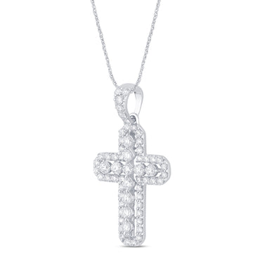 1.78 CTS T.W. CROSS PENDANT