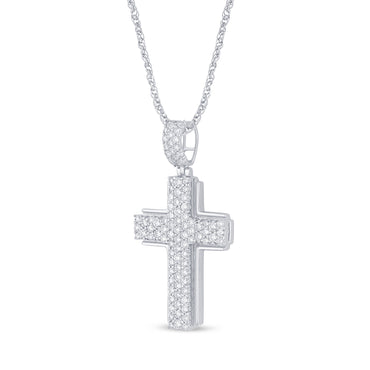 3.04 CTS T.W. CROSS PENDANT