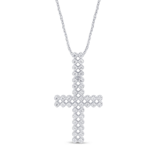 1.01 CTS T.W. CROSS PENDANT