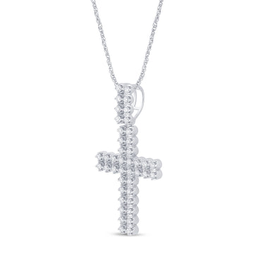 1.01 CTS T.W. CROSS PENDANT