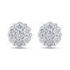 1.50 CTS T.W. FLOWER EARRINGS