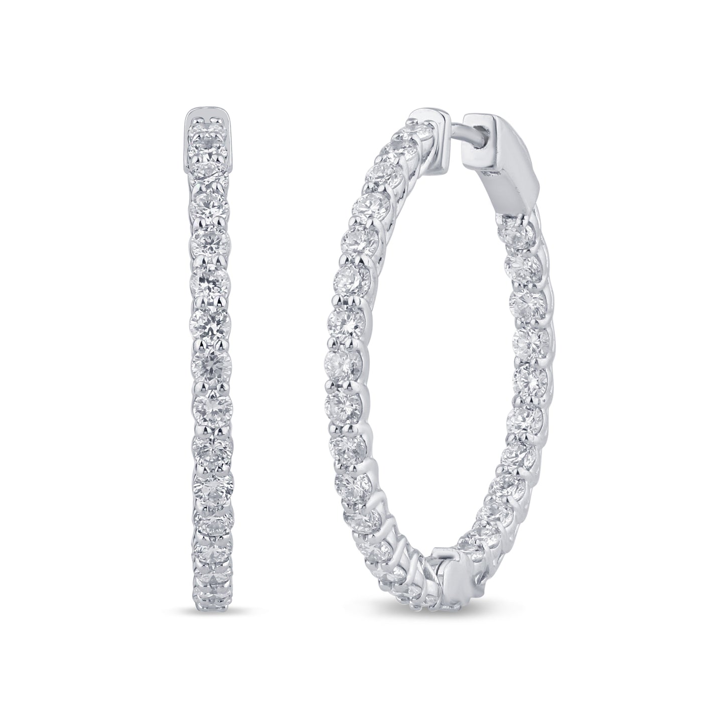 1.62 CTS T.W. HOOP EARRINGS