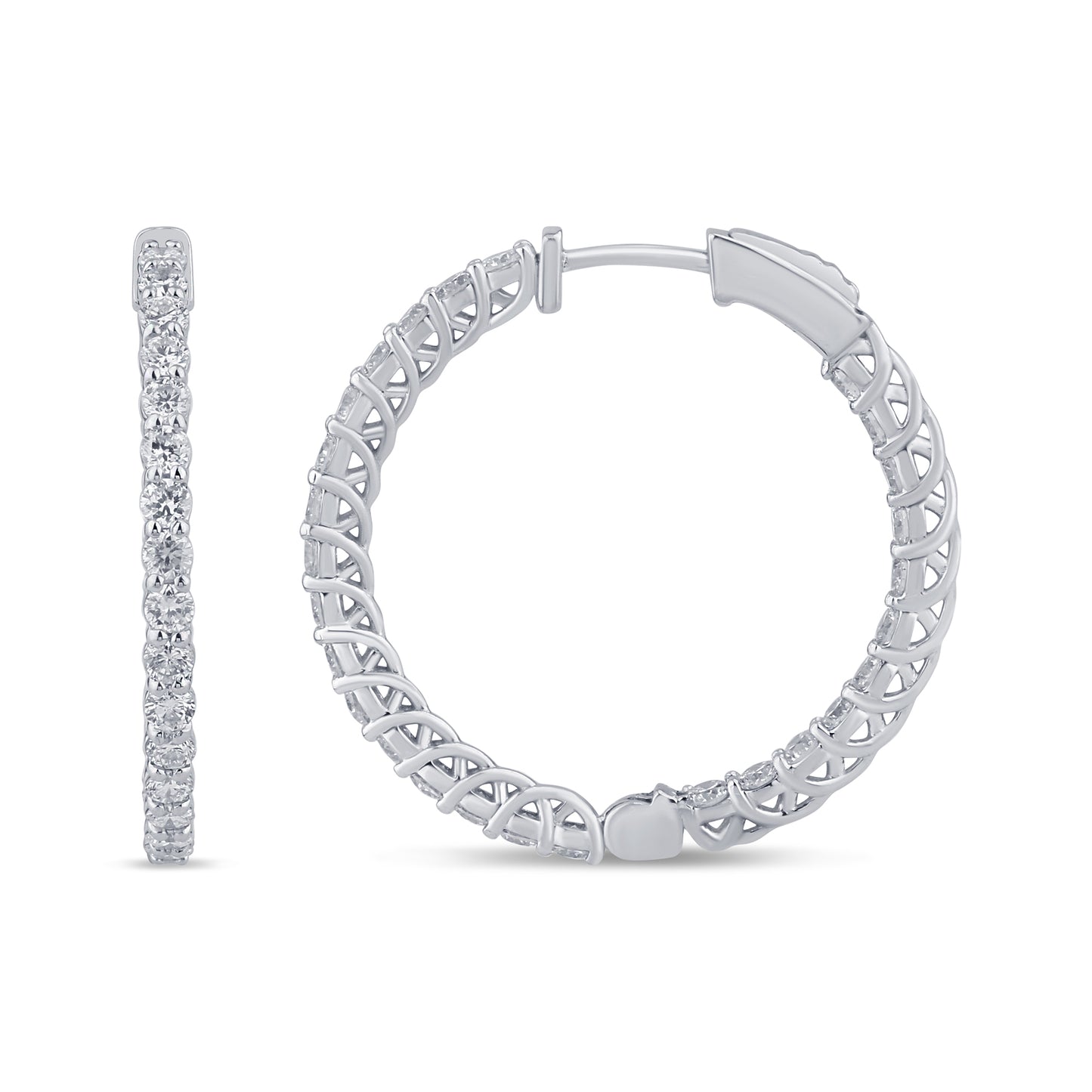 1.62 CTS T.W. HOOP EARRINGS