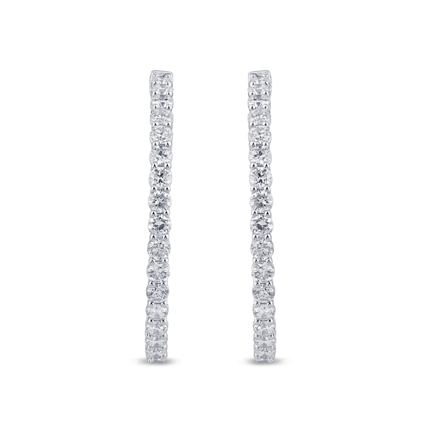 2.06 CTS T.W. HOOP EARRINGS