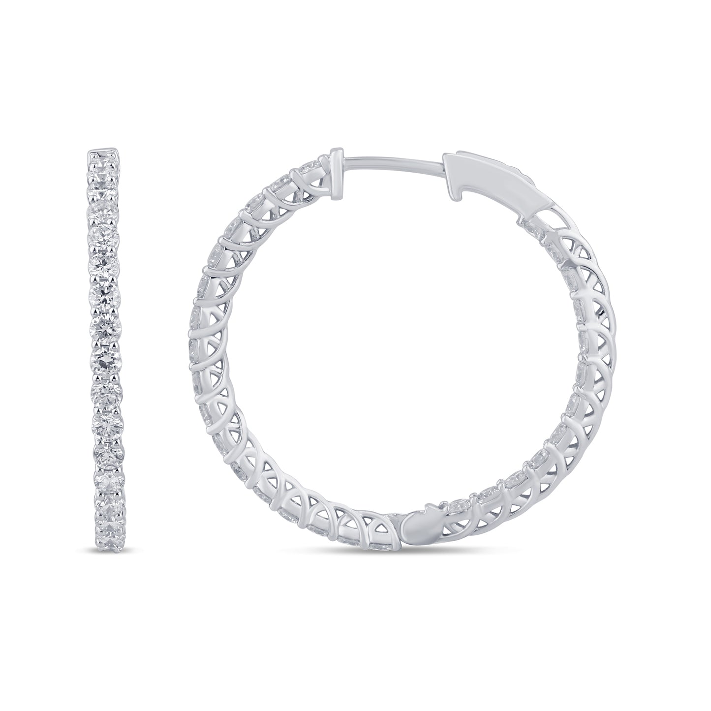 2.06 CTS T.W. HOOP EARRINGS