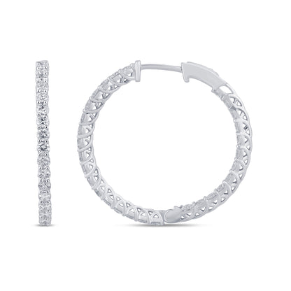 2.06 CTS T.W. HOOP EARRINGS