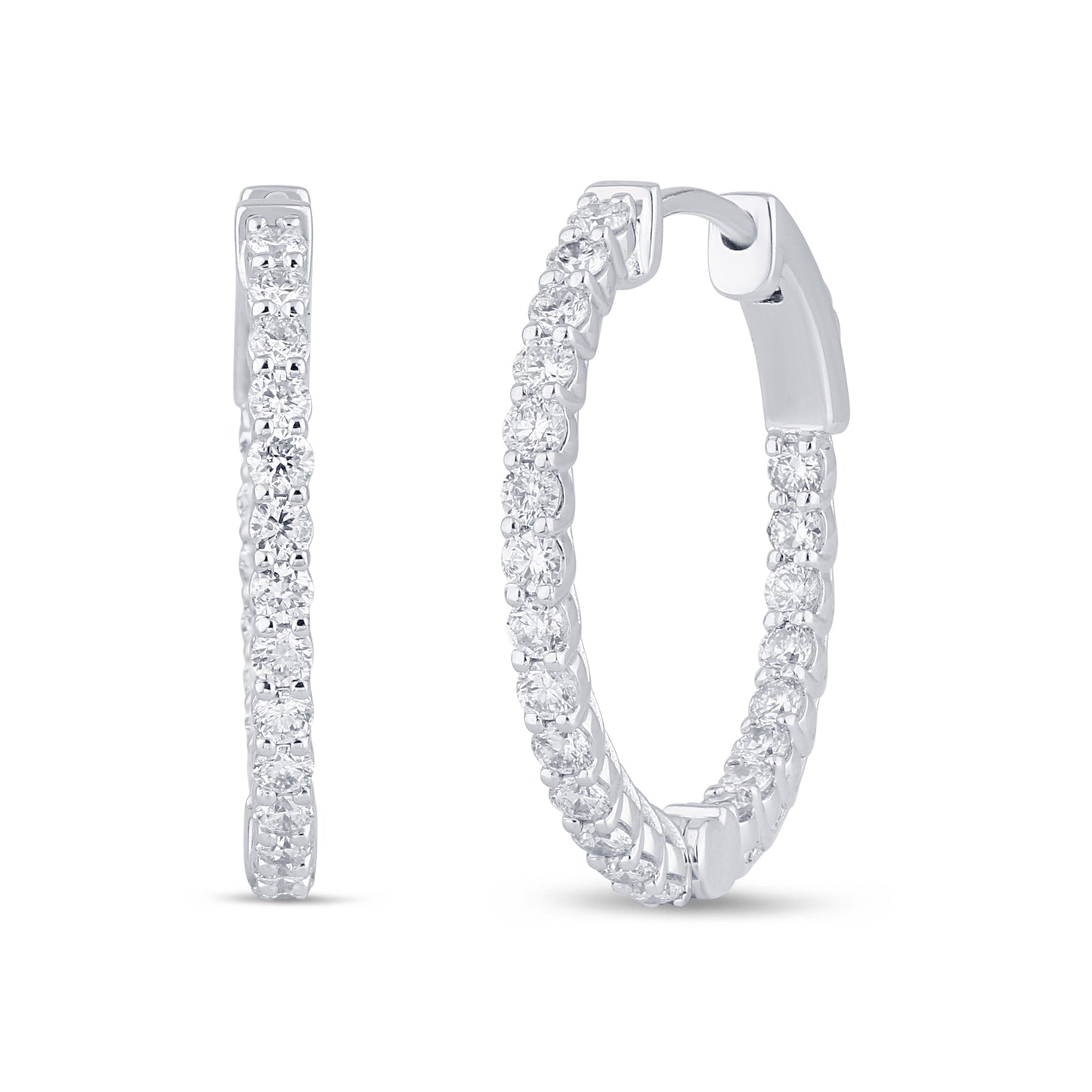 1 CTS T.W. HOOP EARRINGS