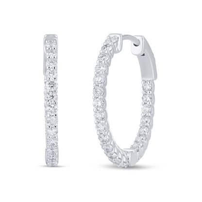 1 CTS T.W. HOOP EARRINGS