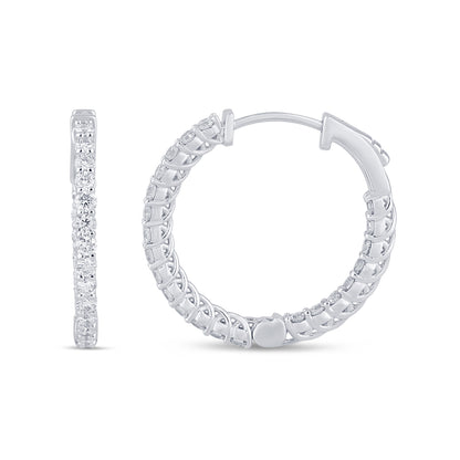 1 CTS T.W. HOOP EARRINGS