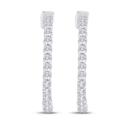 0.82 CTS T.W. HOOP EARRINGS