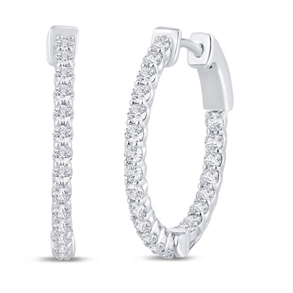 0.82 CTS T.W. HOOP EARRINGS