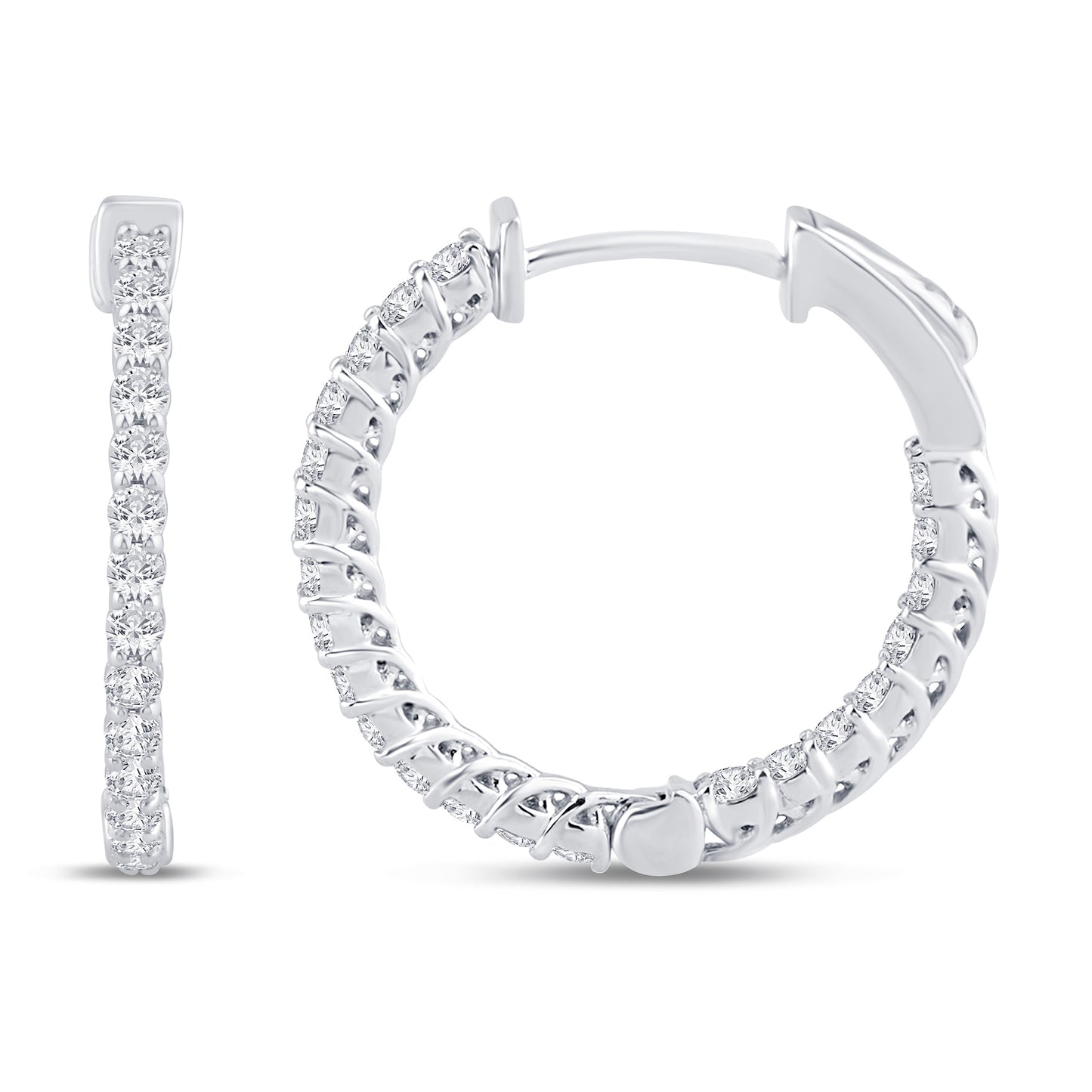 0.82 CTS T.W. HOOP EARRINGS