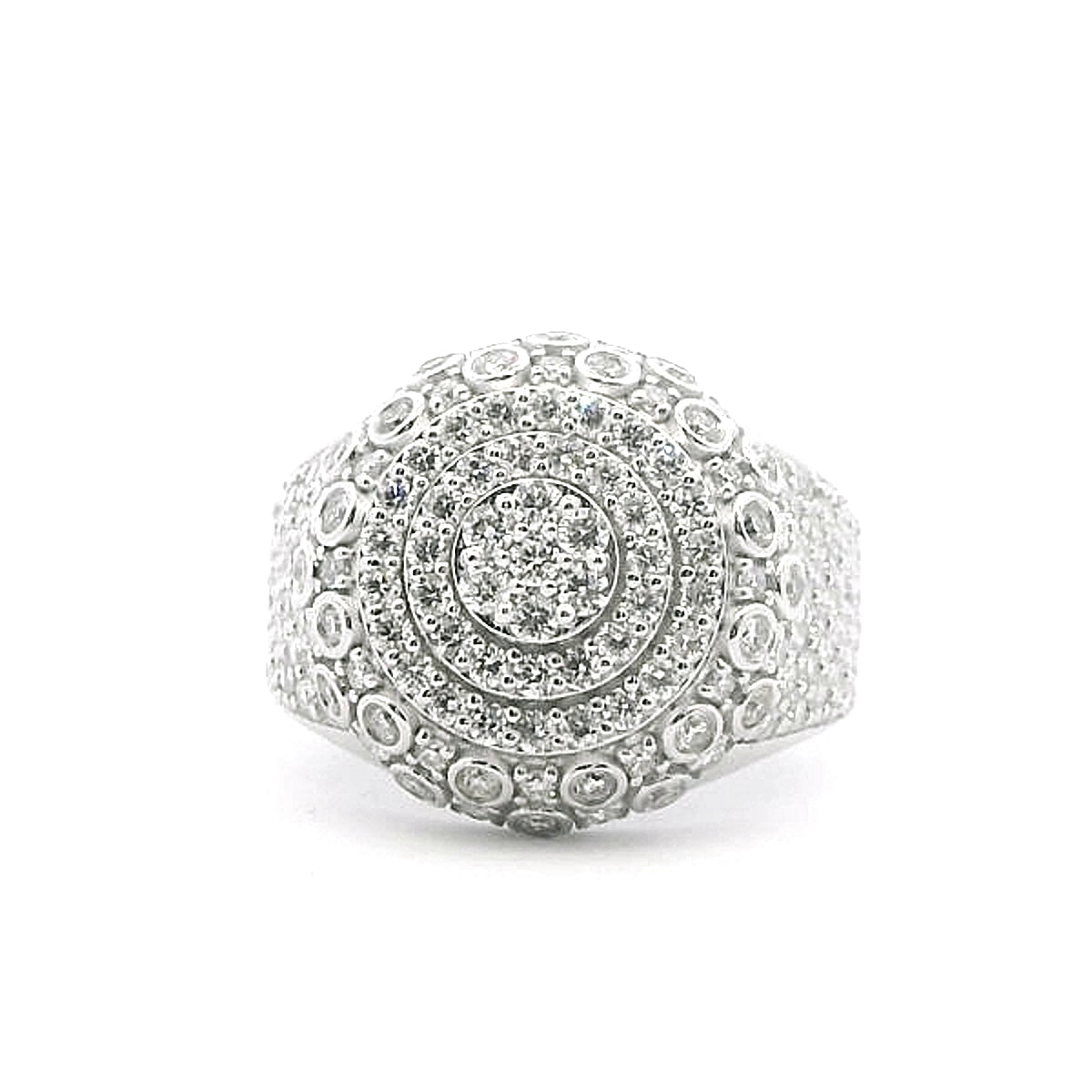 92.5 SILVER 2.56 CTS T.W. MEN RING