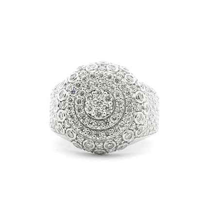 92.5 SILVER 2.56 CTS T.W. MEN RING