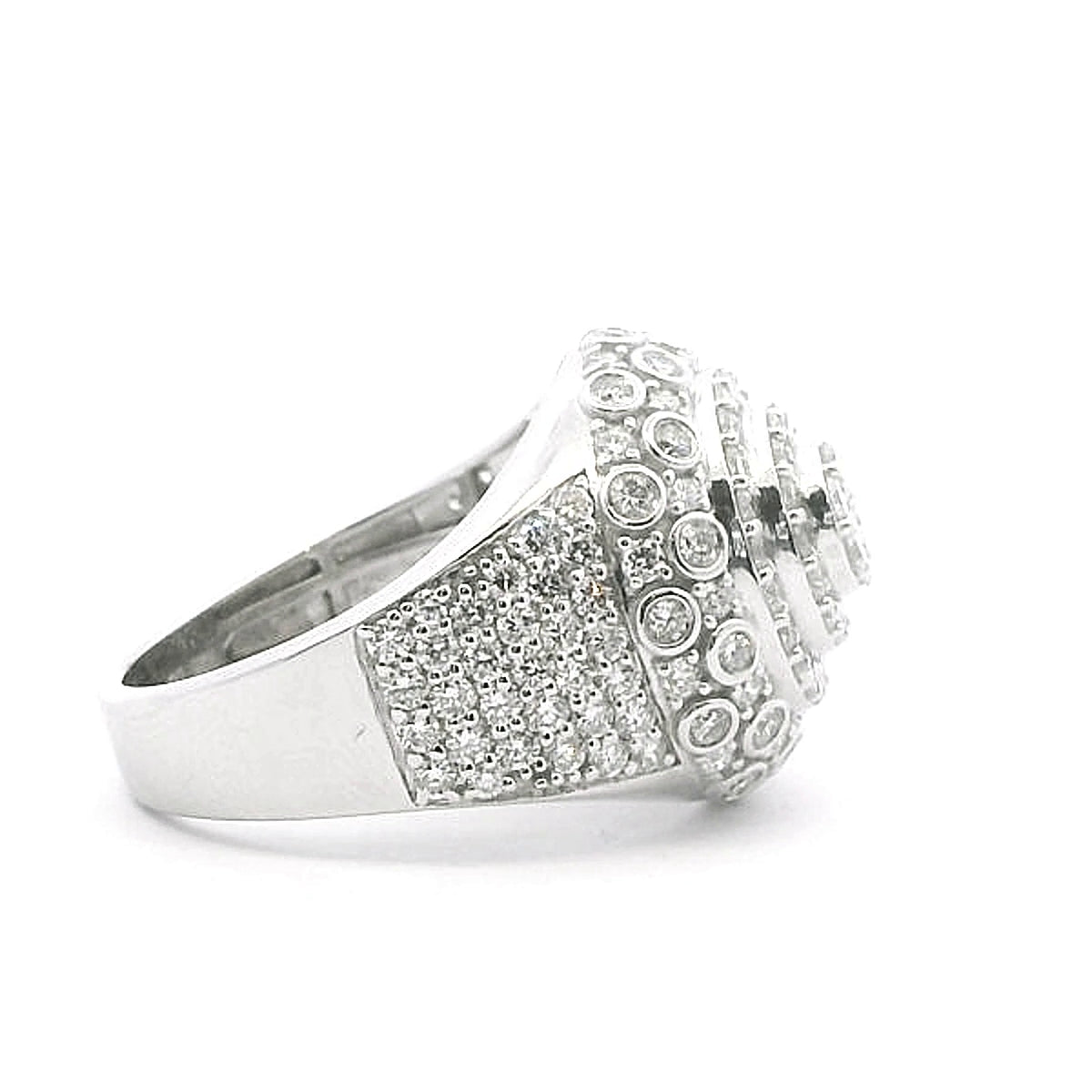 92.5 SILVER 2.56 CTS T.W. MEN RING