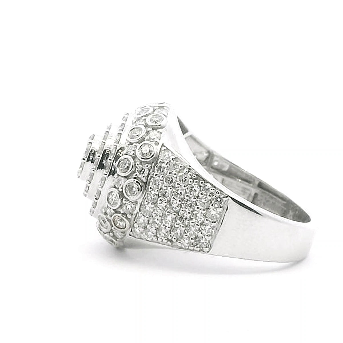 92.5 SILVER 2.56 CTS T.W. MEN RING