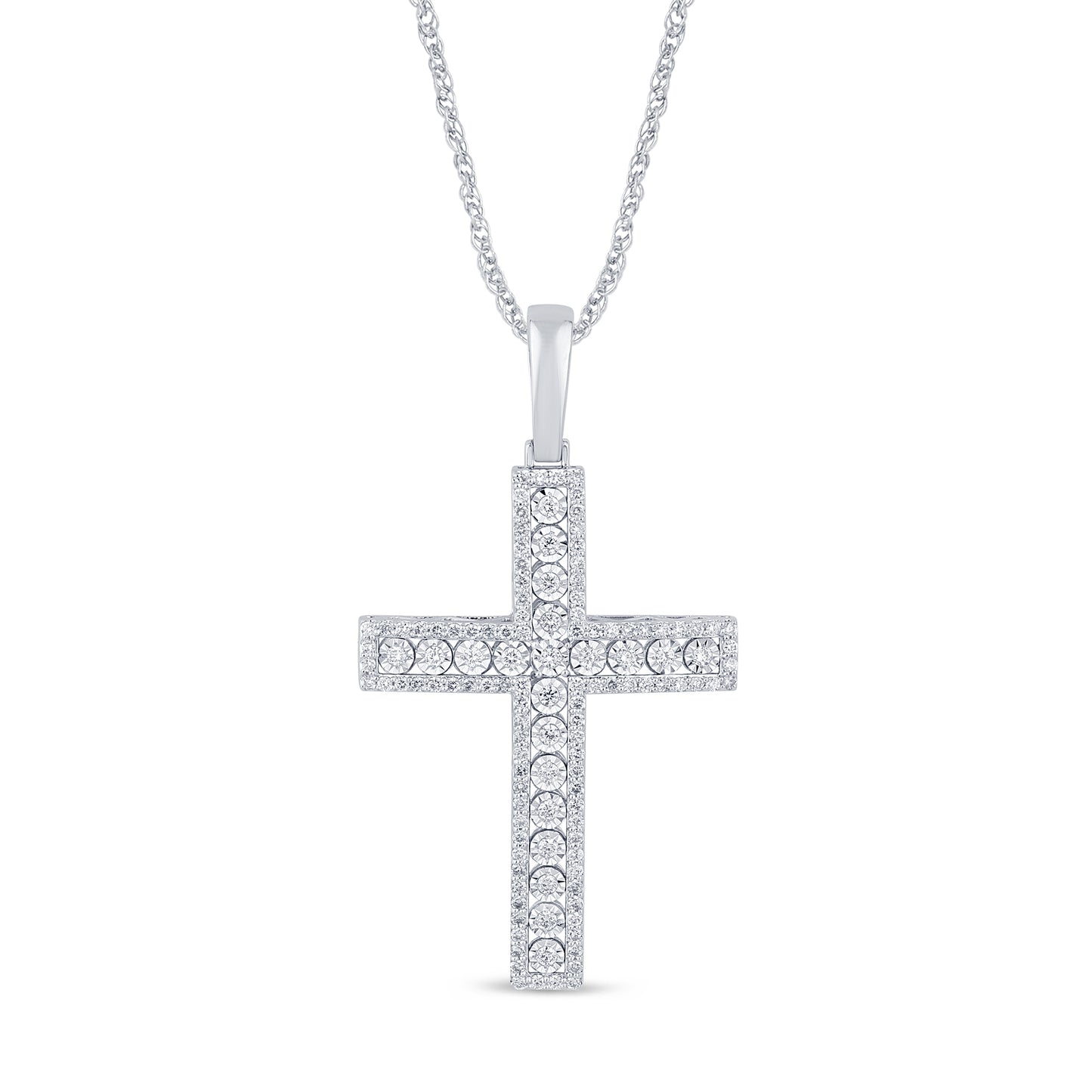 1.93 CTS T.W. CROSS PENDANT