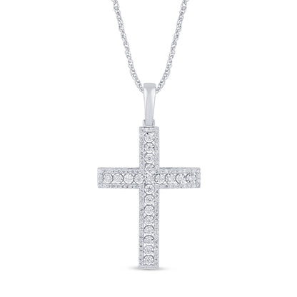 1.93 CTS T.W. CROSS PENDANT