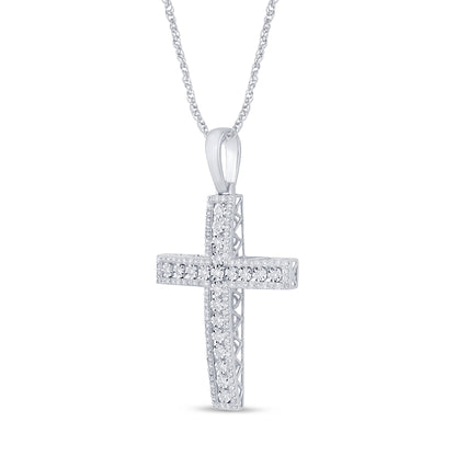 1.93 CTS T.W. CROSS PENDANT