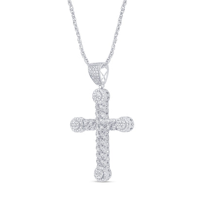 3.26 CTS T.W. CROSS PENDANT
