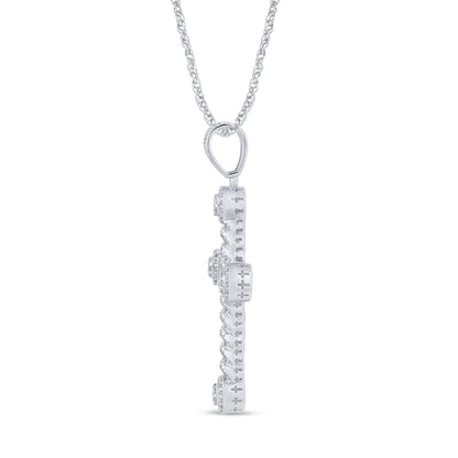 3.26 CTS T.W. CROSS PENDANT