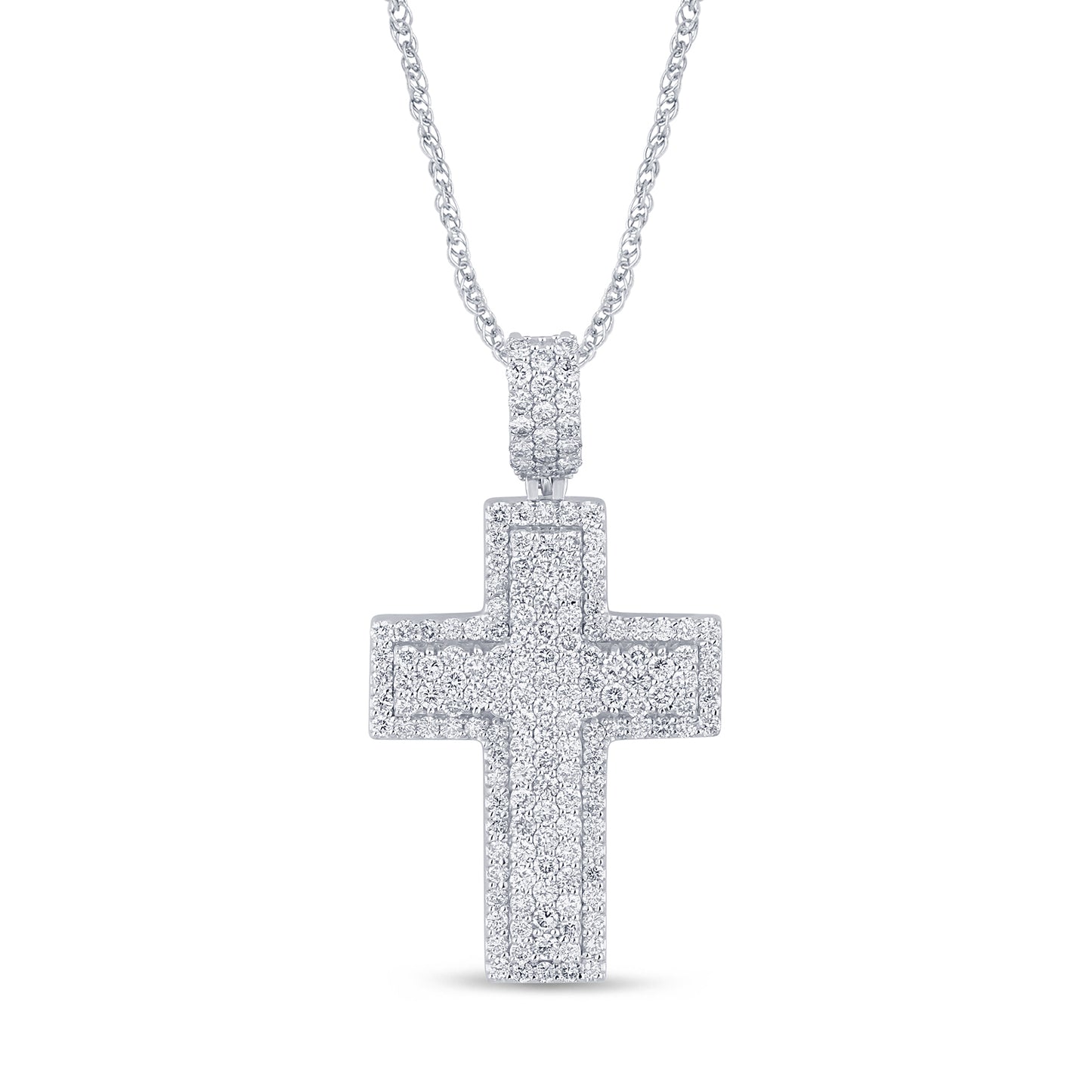 4.54 CTS T.W. CROSS PENDANT
