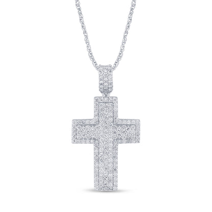 4.54 CTS T.W. CROSS PENDANT