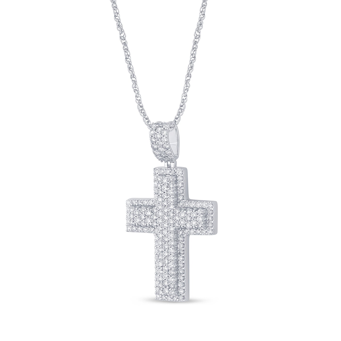 4.54 CTS T.W. CROSS PENDANT