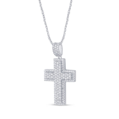 4.54 CTS T.W. CROSS PENDANT