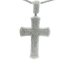 92.5 SILVER 5.42 CTS T.W. CROSS PENDANT