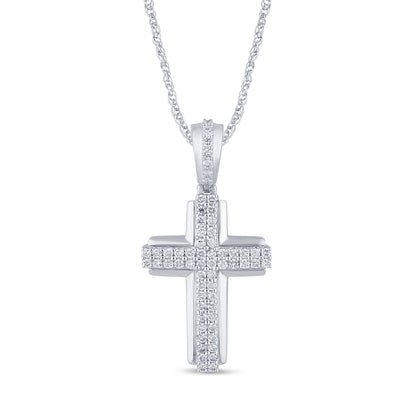 1.11 CTS T.W. CROSS PENDANT