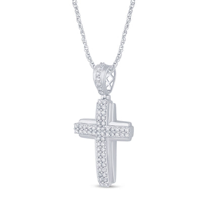 1.11 CTS T.W. CROSS PENDANT