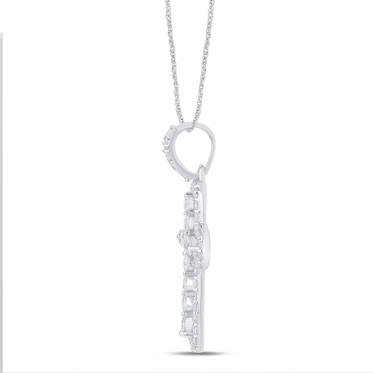 1.78 CTS T.W. CROSS PENDANT