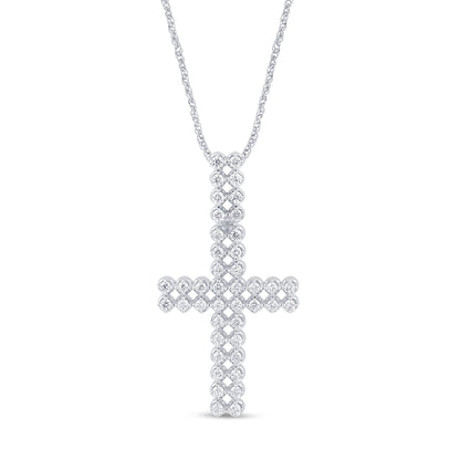1.01 CTS T.W. CROSS PENDANT