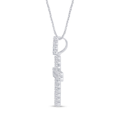 1.01 CTS T.W. CROSS PENDANT