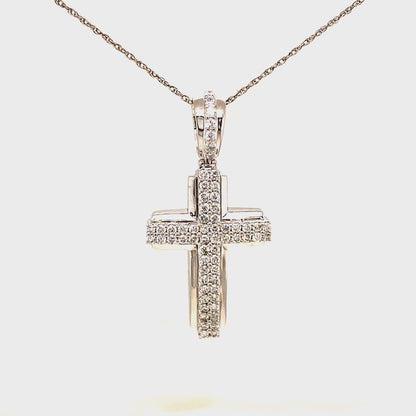 1.11 CTS T.W. CROSS PENDANT